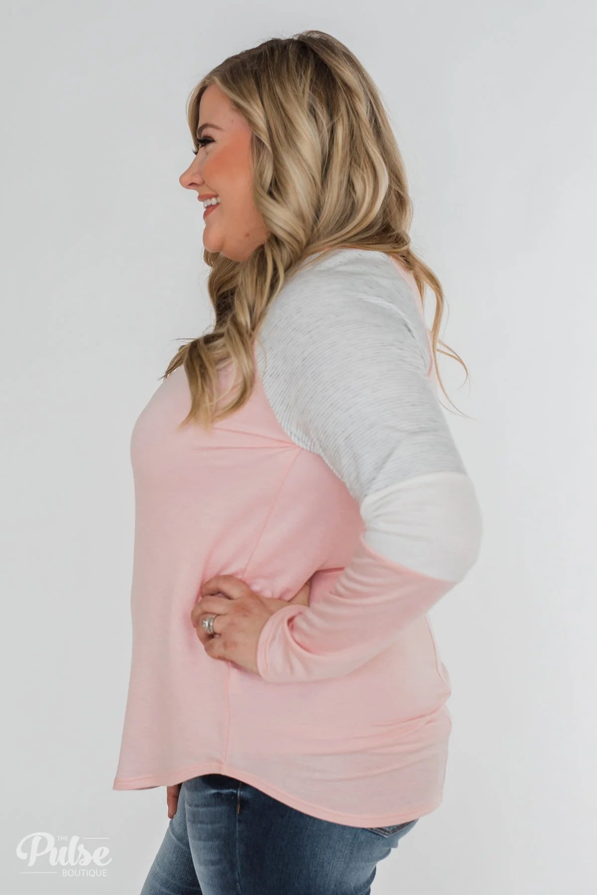 Leave it to Me Color Block Sleeve Top- Pink - Image 11