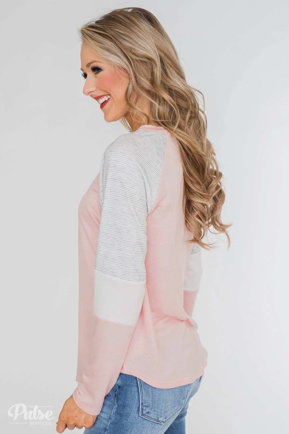 Leave it to Me Color Block Sleeve Top- Pink - Image 6