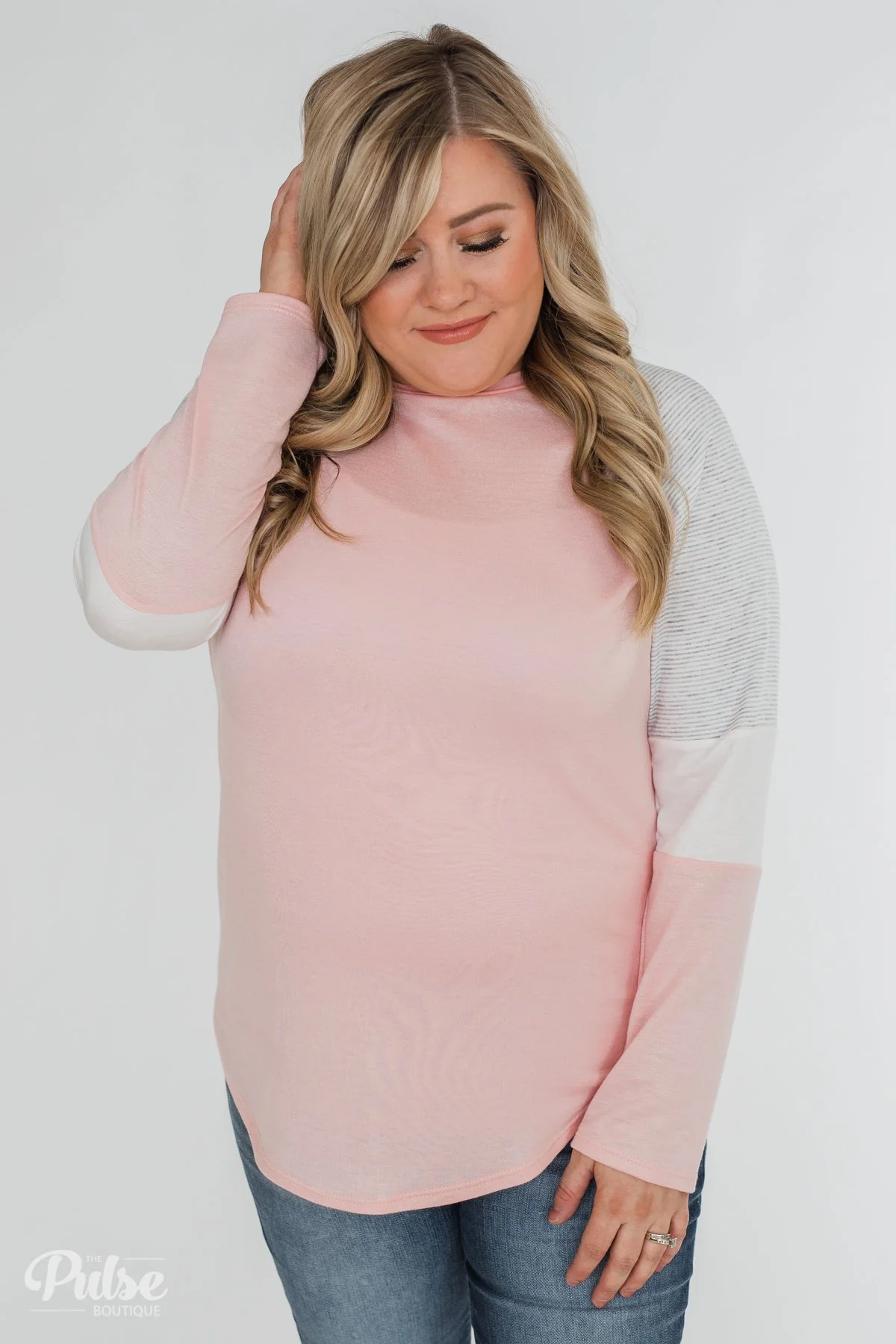 Leave it to Me Color Block Sleeve Top- Pink - Image 8