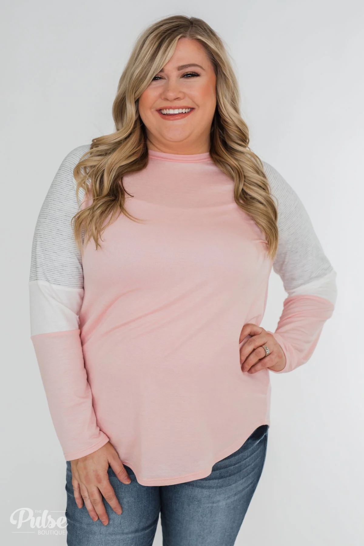 Leave it to Me Color Block Sleeve Top- Pink - Image 9
