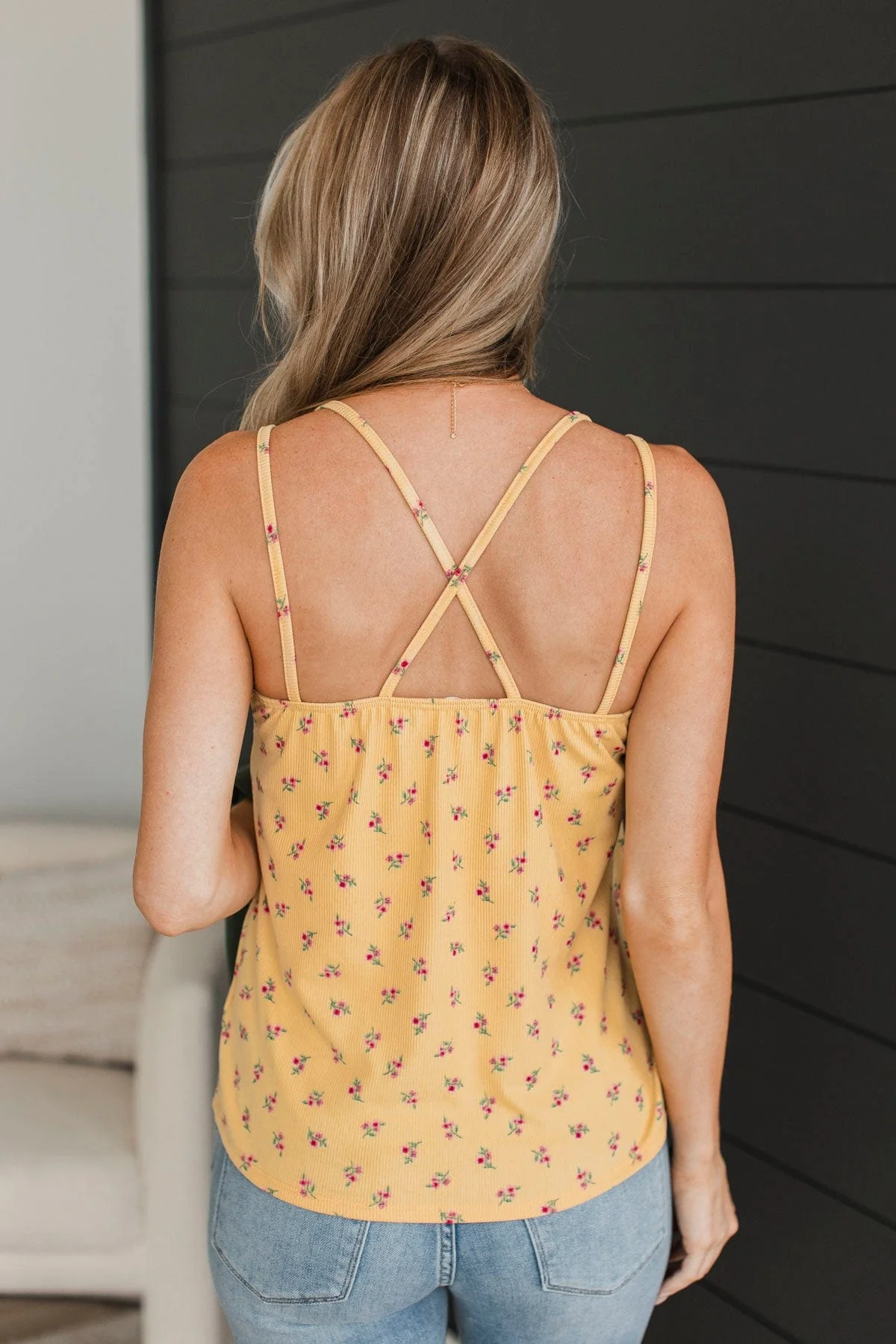 Leave You In Awe Floral Tank Top- Yellow & Pink - Image 8