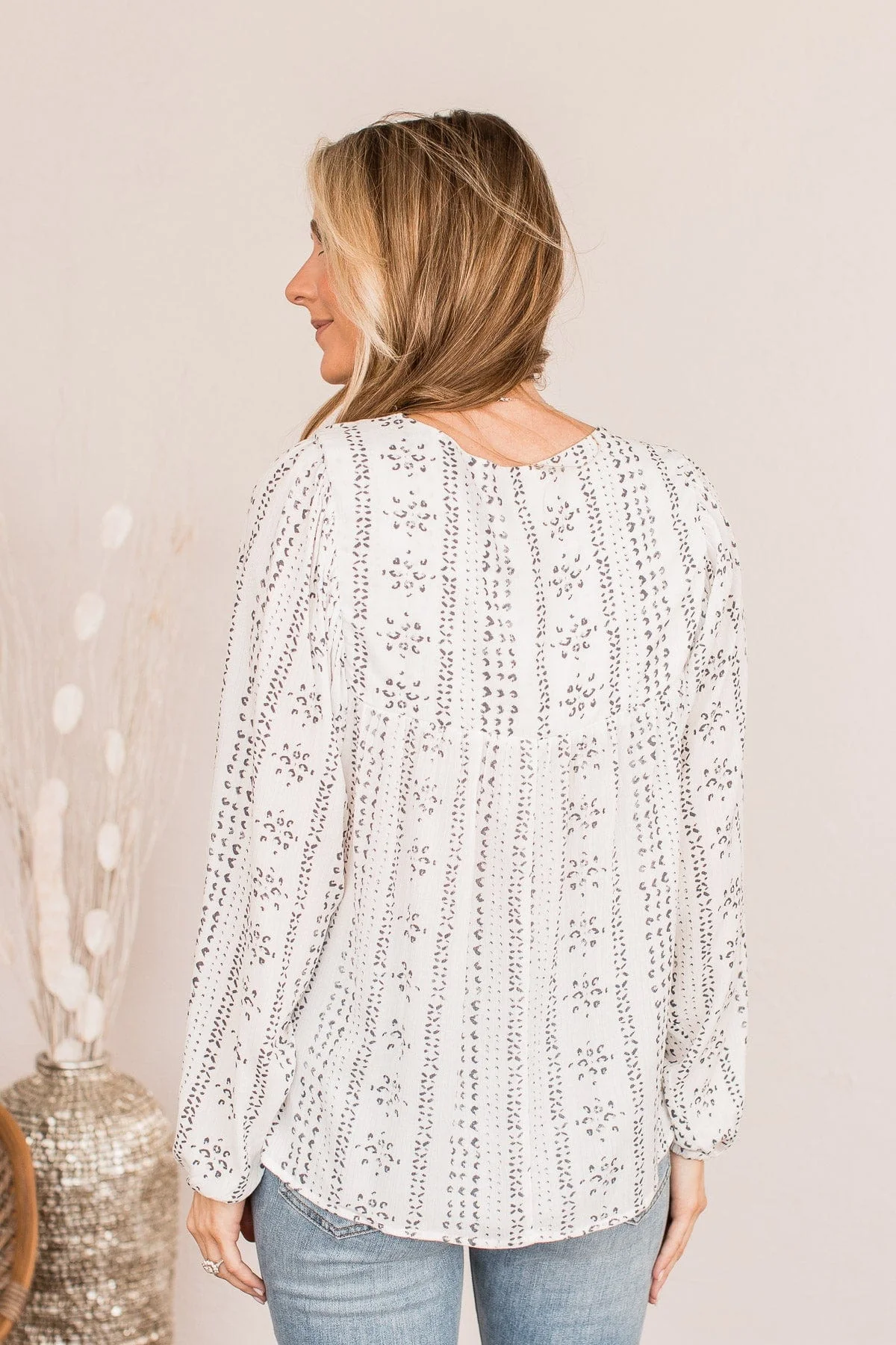 Leave You Wanting More Embroidered Blouse- Ivory - Image 8