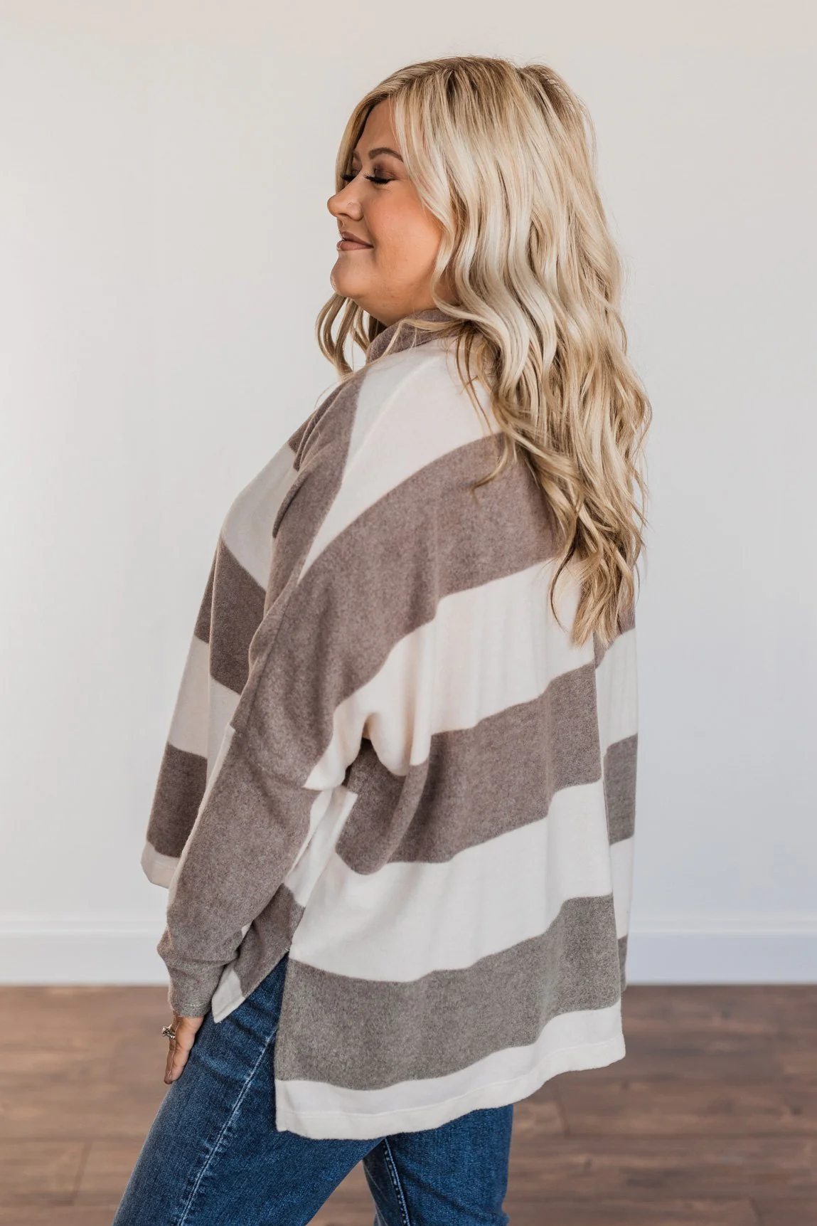 Leaves Are Falling Long Sleeve Pullover- Mocha & Ivory - Image 10