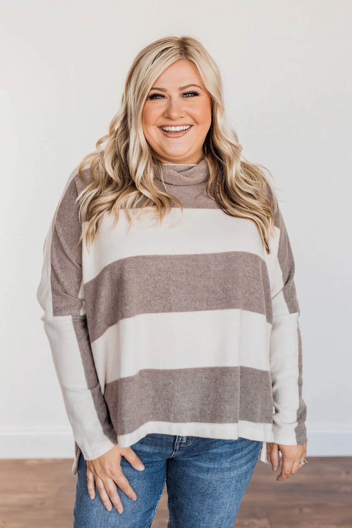 Leaves Are Falling Long Sleeve Pullover- Mocha & Ivory - Image 7