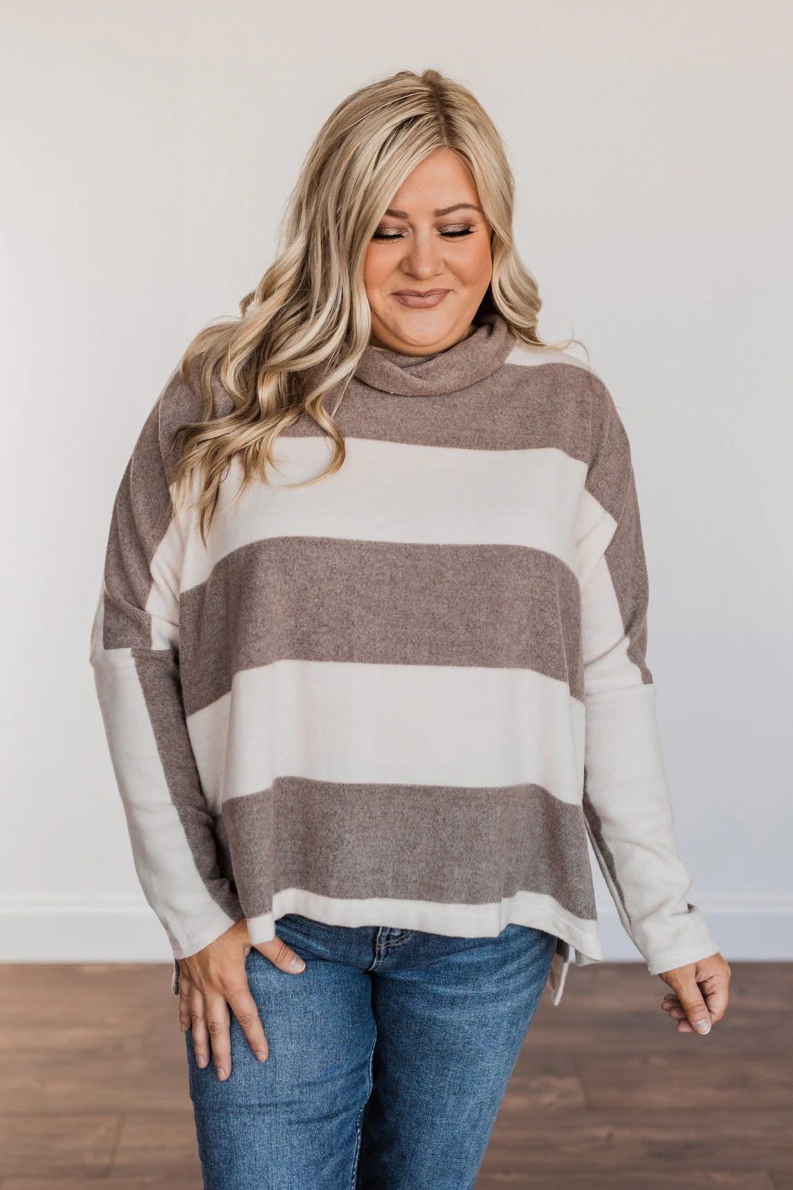 Leaves Are Falling Long Sleeve Pullover- Mocha & Ivory - Image 8
