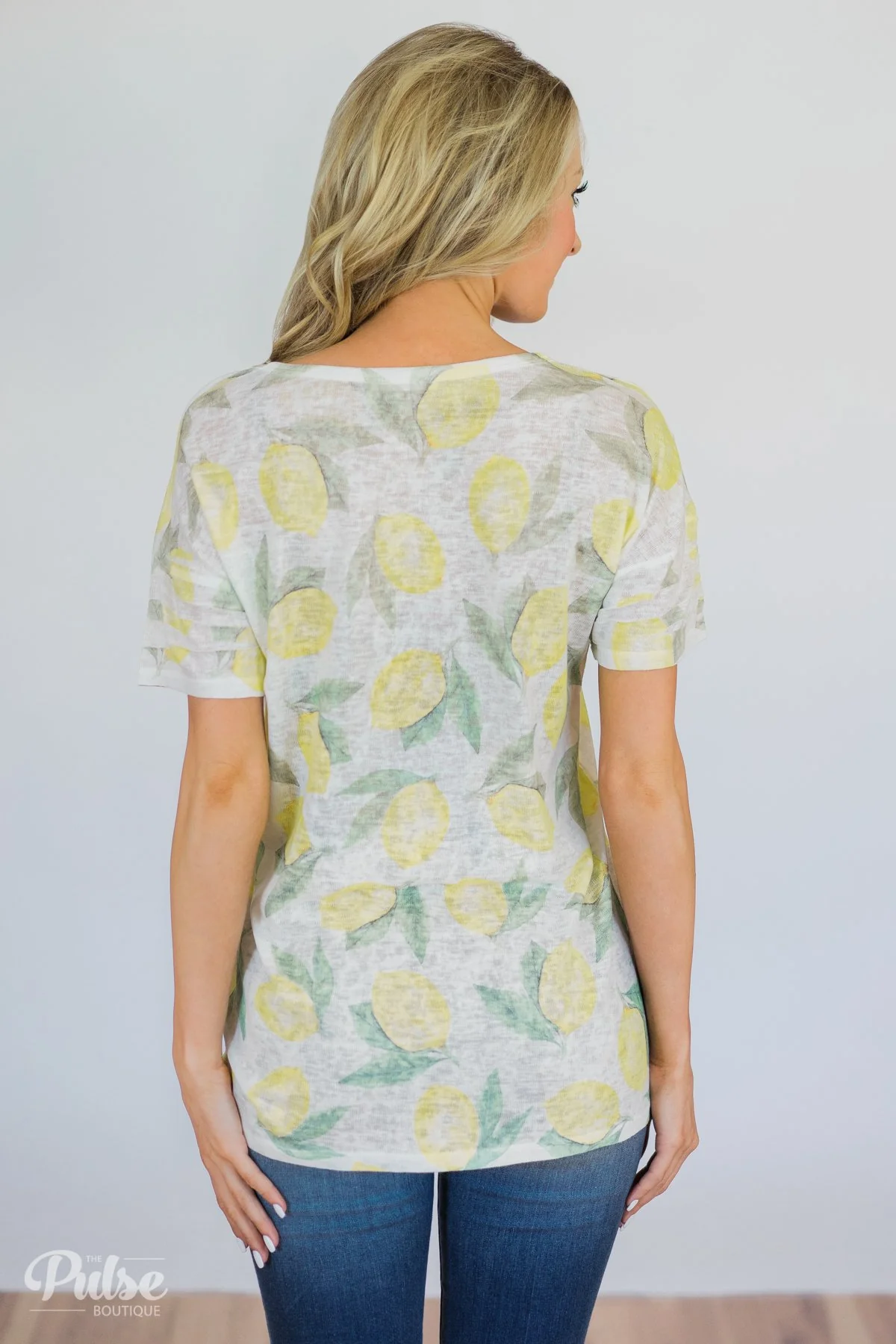 Lemon Squeeze Keyhole Top- Ivory - Image 8