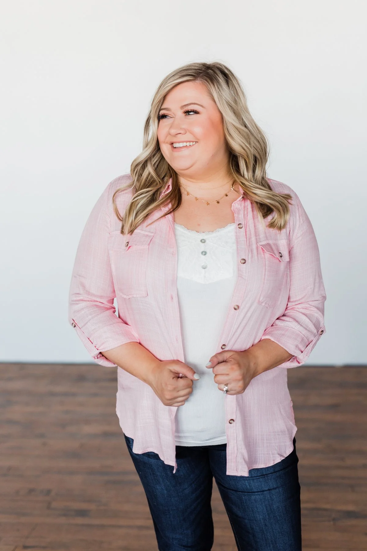 Let Me Adore You Button Down Top- Pink - Image 12