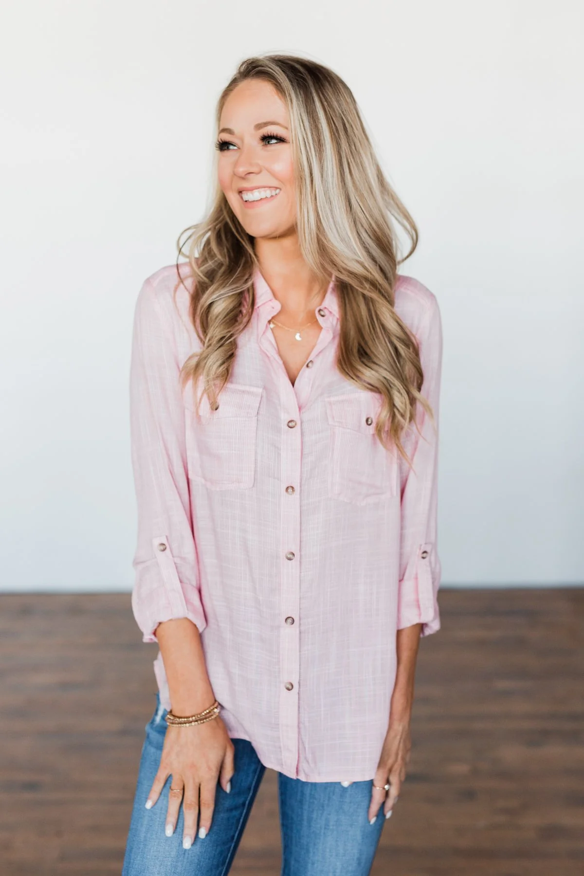 Let Me Adore You Button Down Top- Pink - Image 5