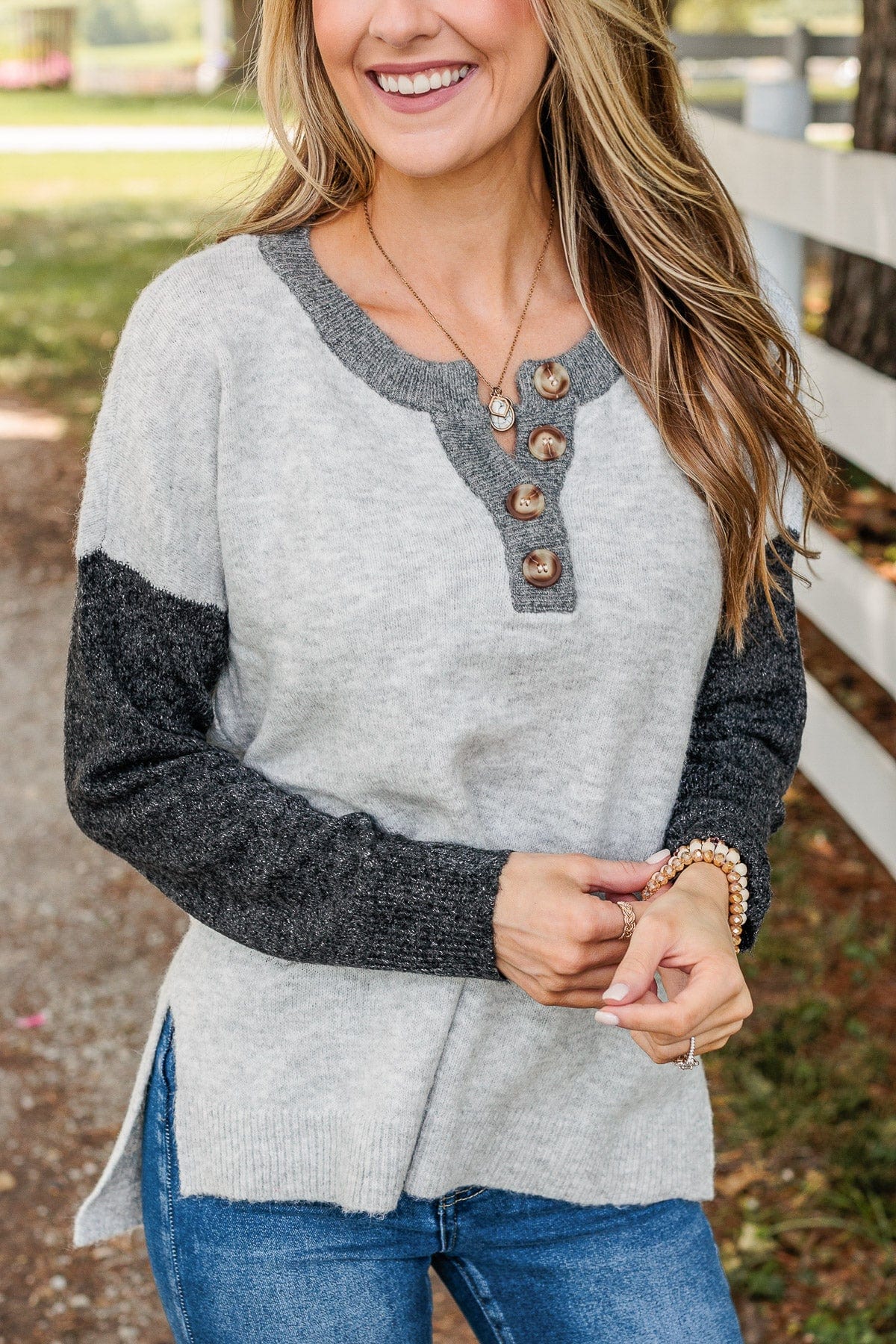 Let Me Remind You Knit Sweater- Grey - Image 2