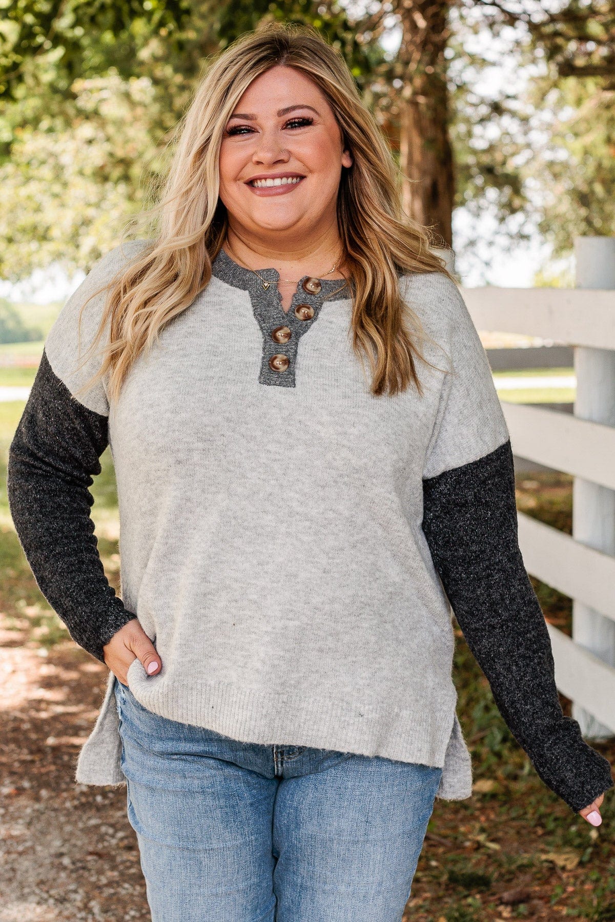 Let Me Remind You Knit Sweater- Grey - Image 5