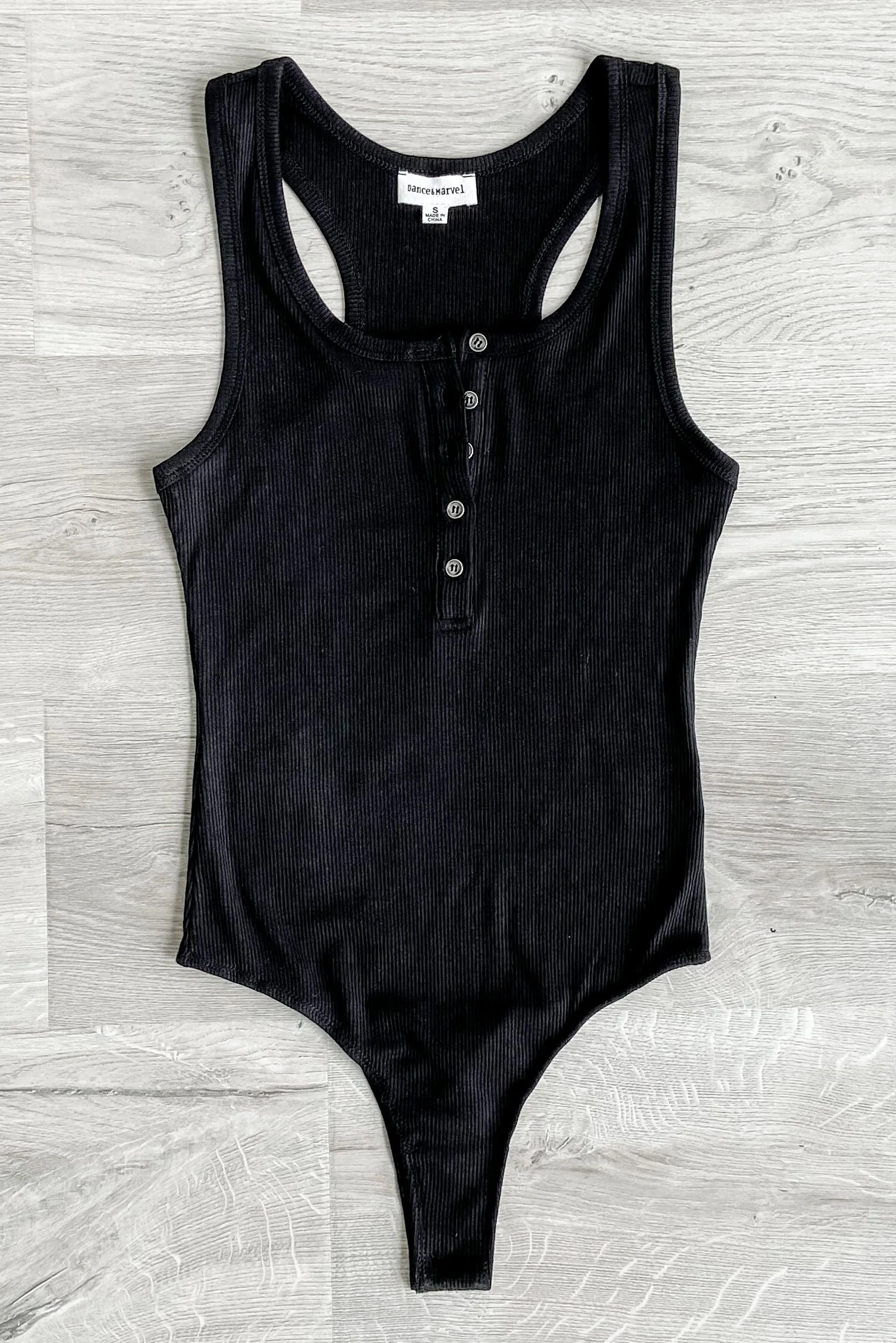 Let Them Wonder Button Bodysuit- Black - Image 4