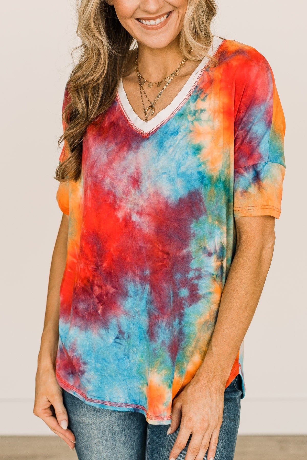 Let Your Light Shine Tie Dye Top- Rainbow - Image 11