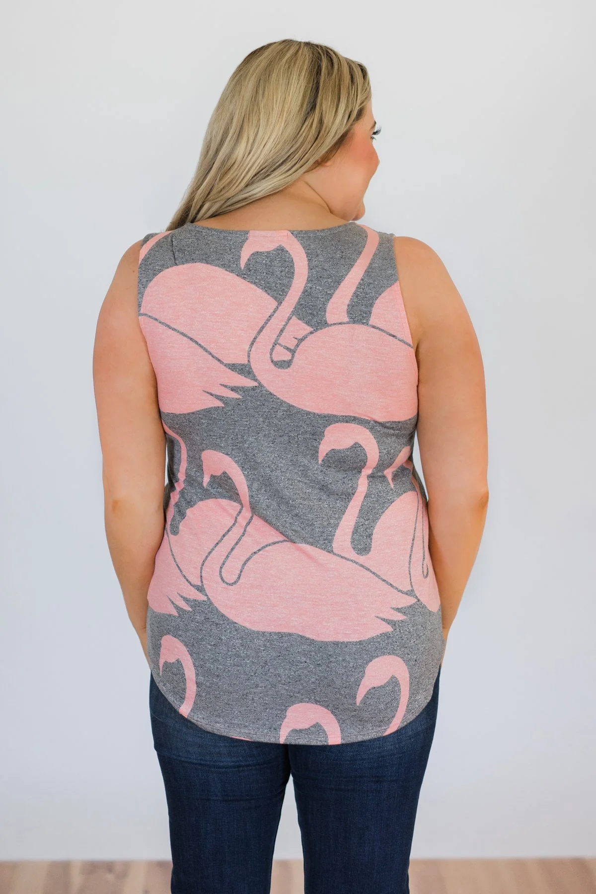 Let's Flamingle Top- Charcoal - Image 10