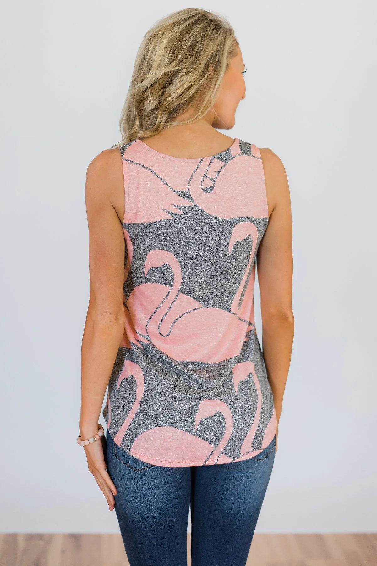 Let's Flamingle Top- Charcoal - Image 9