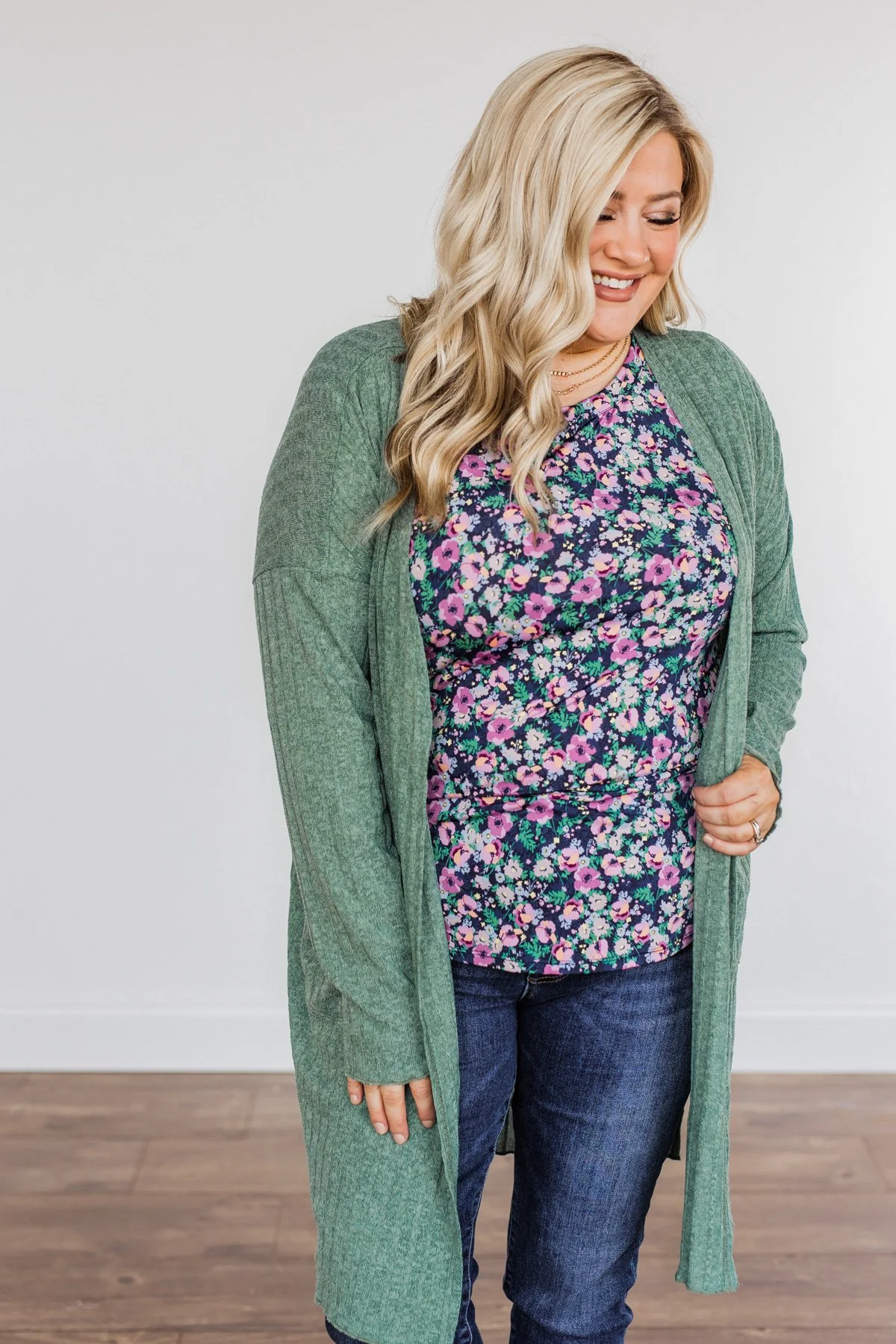 Life As We Know It Knit Cardigan- Sage - Image 5