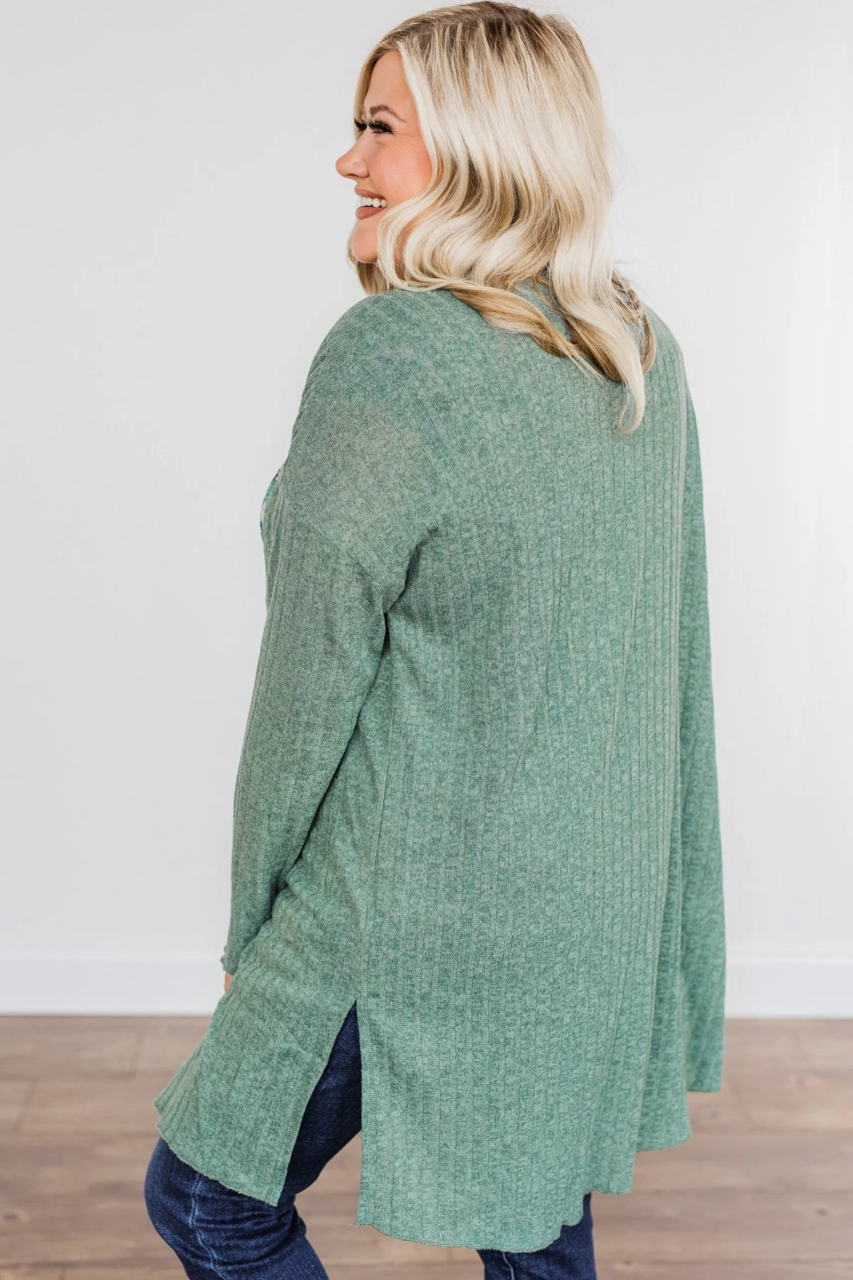 Life As We Know It Knit Cardigan- Sage - Image 8