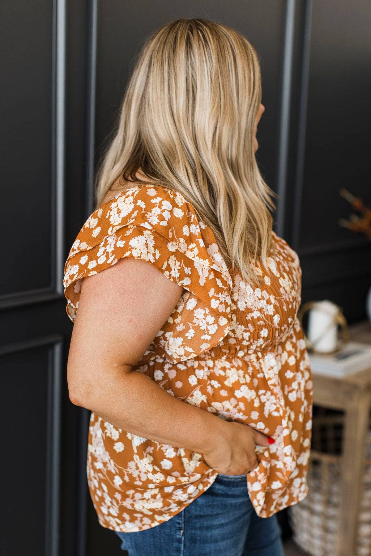Life Full Of Music Floral Blouse- Ginger - Image 6
