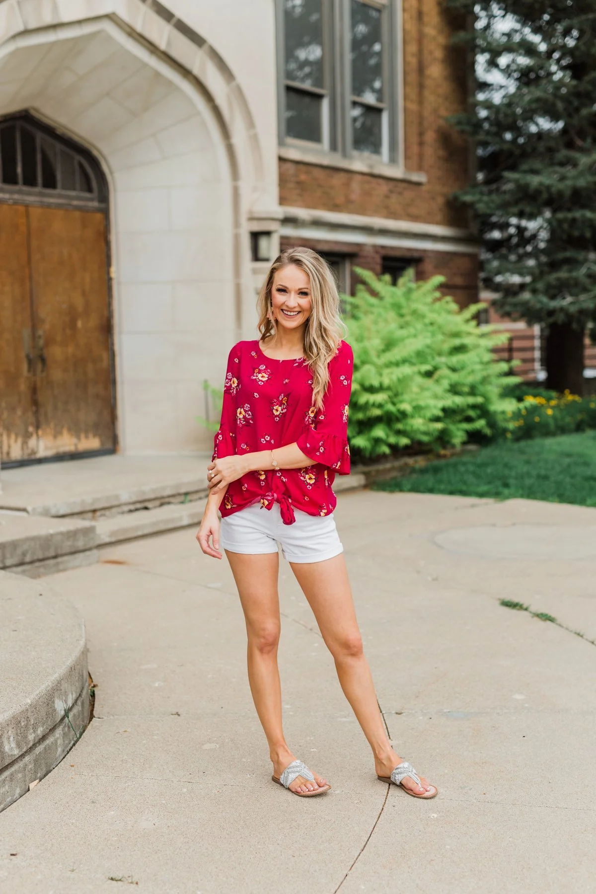 Life In A Fairytale Floral Top- Fuchsia - Image 15