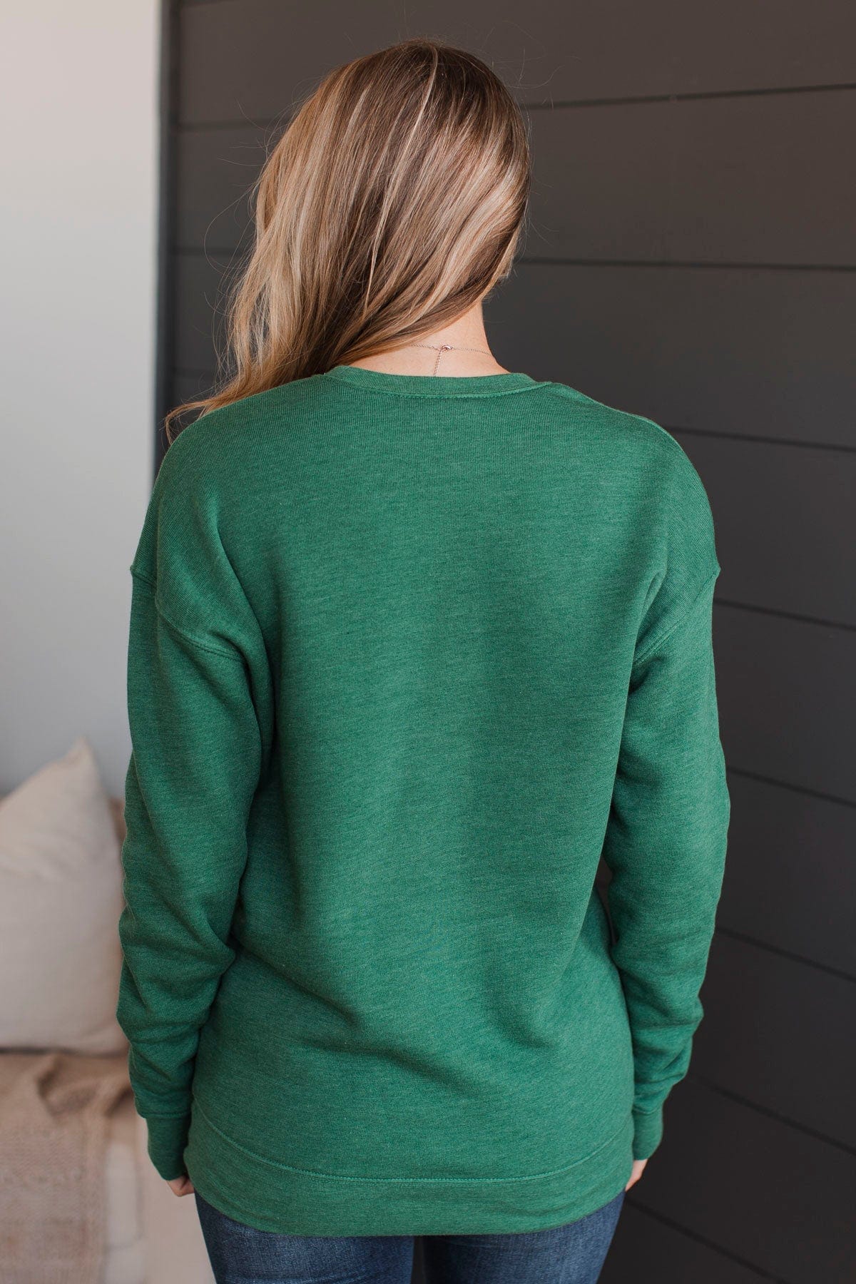 "Life Is Better On The Farm" Crew Neck- Green - Image 8