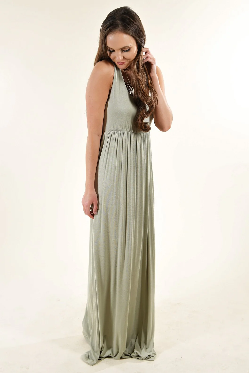 Light Green Maxi Tank Dress - Image 2
