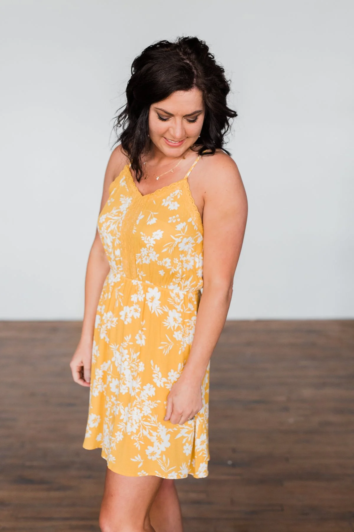 Like A Dream Floral Dress- Yellow - Image 3