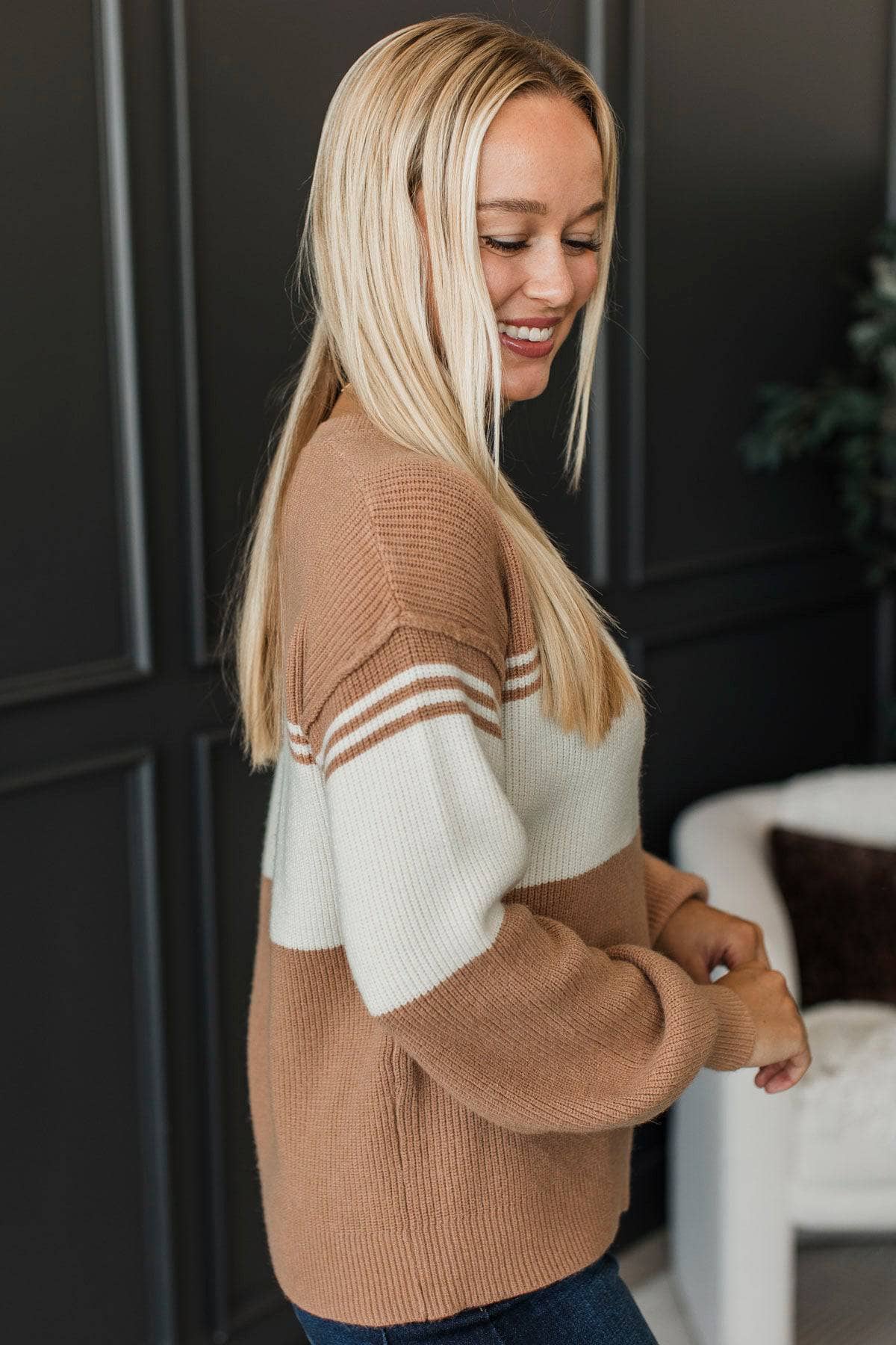 Likely To Swoon Knit Sweater- Dusty Apricot - Image 2