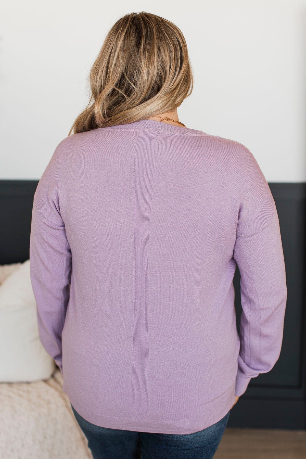 Liking Your Style Knit Sweater- Lavender - Image 7
