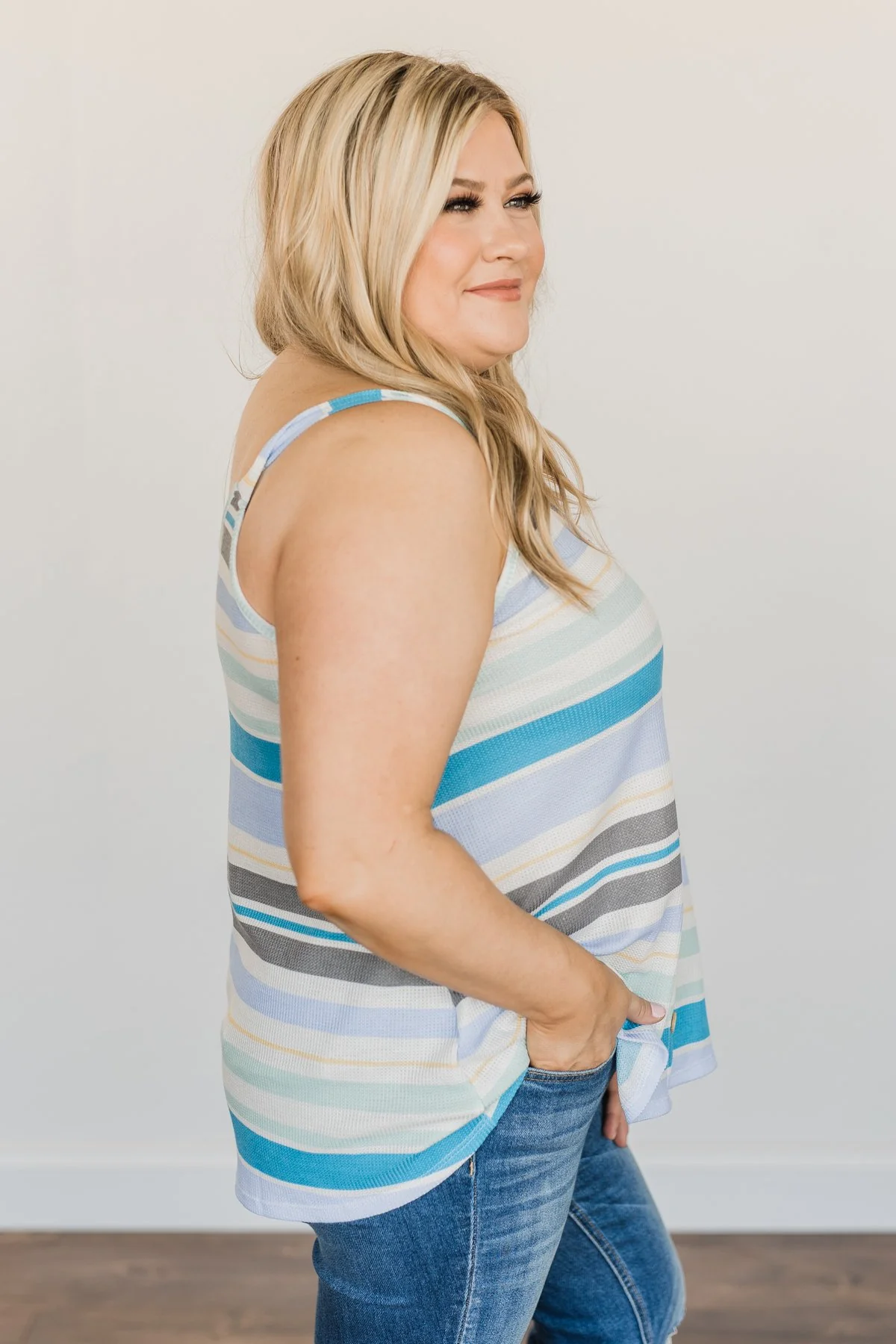 Limitless Love Striped Tank Top- Blue & Periwinkle - Image 8