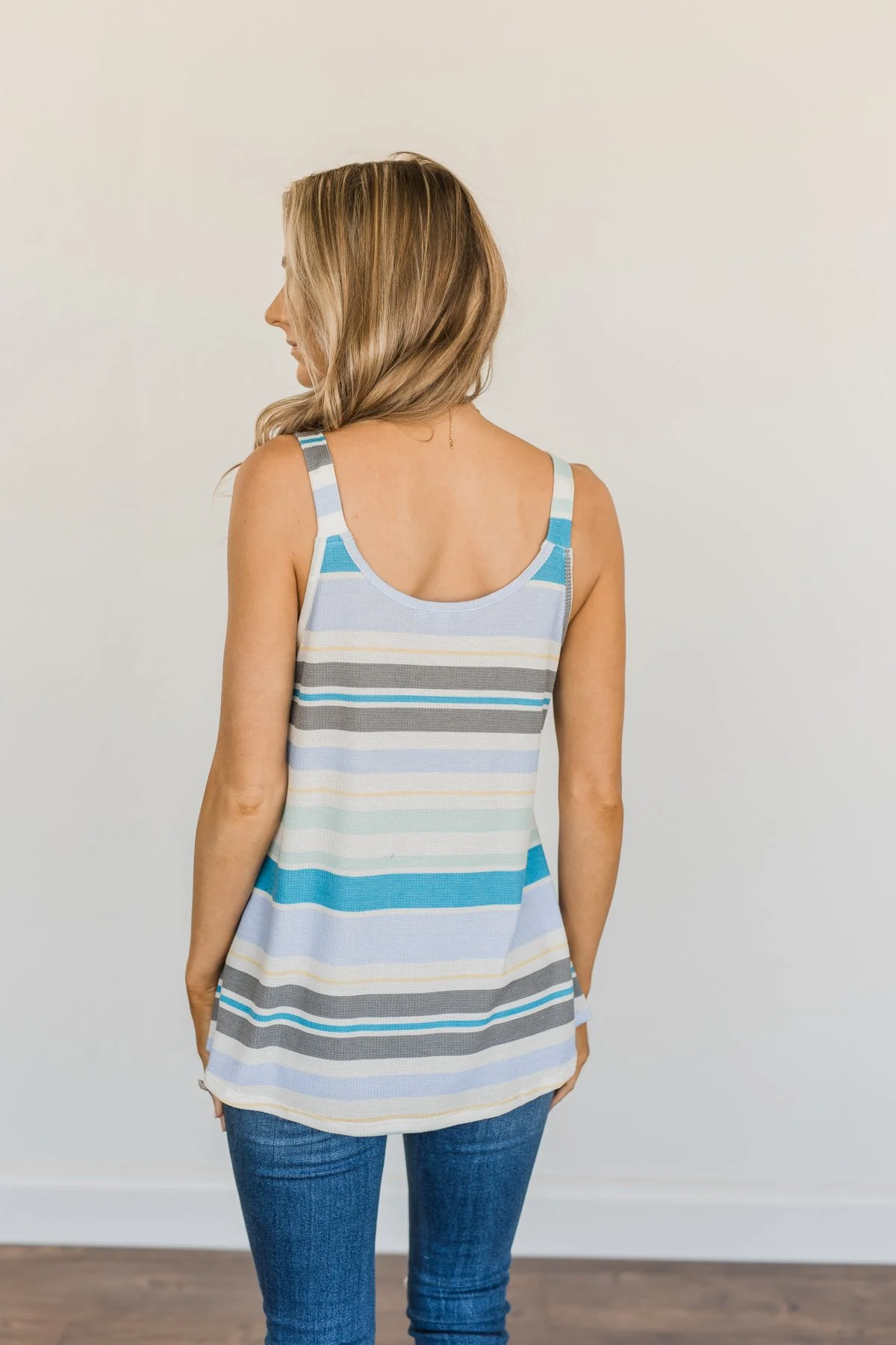 Limitless Love Striped Tank Top- Blue & Periwinkle - Image 9
