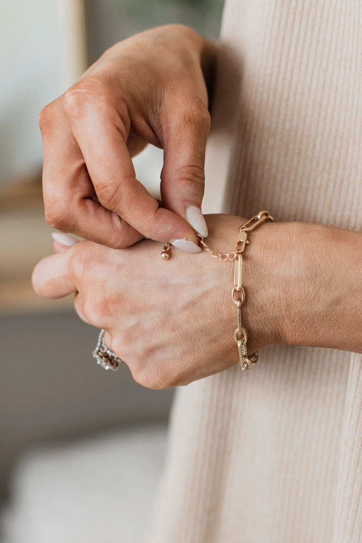 Linked By Fate Chain Bracelet- Gold - Image 3