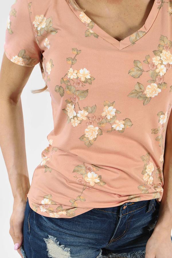 Little Floral Loves Top ~ Apricot - Image 4