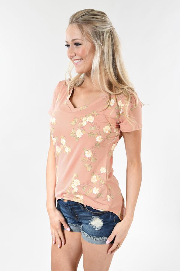 Little Floral Loves Top ~ Apricot - Image 5