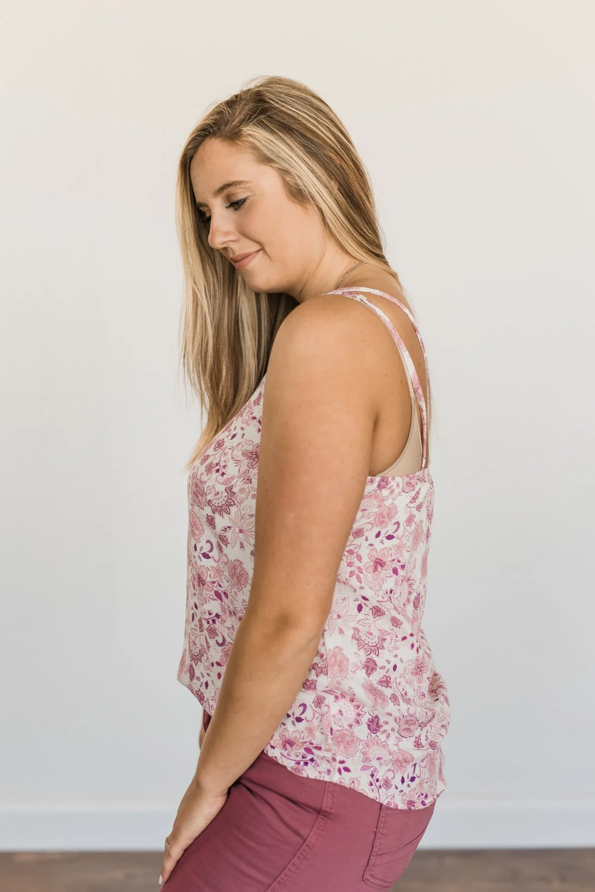 Little Things In Life Floral Tank Top- Shades Of Pink - Image 10