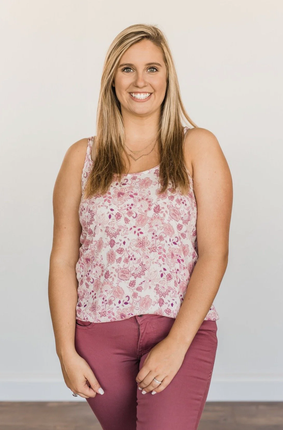 Little Things In Life Floral Tank Top- Shades Of Pink - Image 3