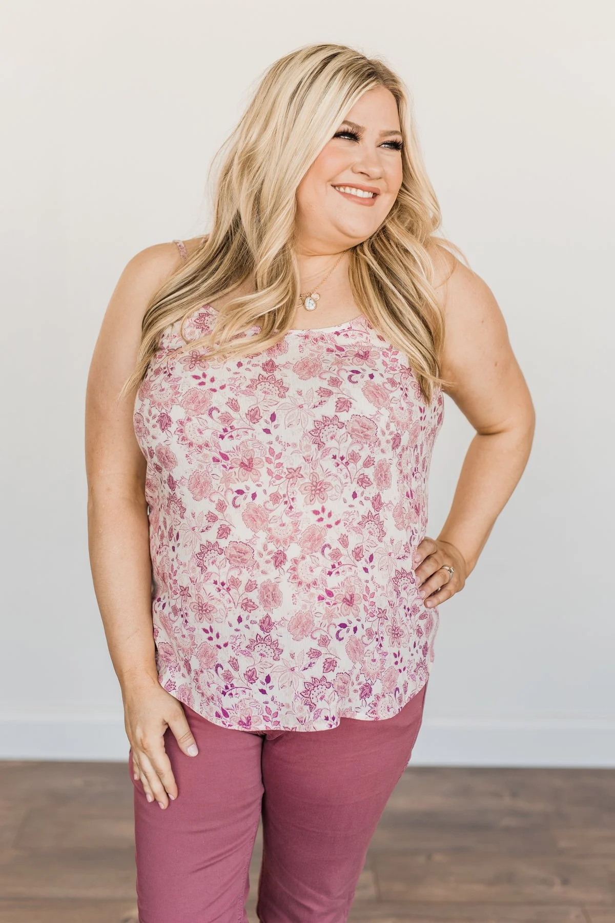 Little Things In Life Floral Tank Top- Shades Of Pink - Image 6