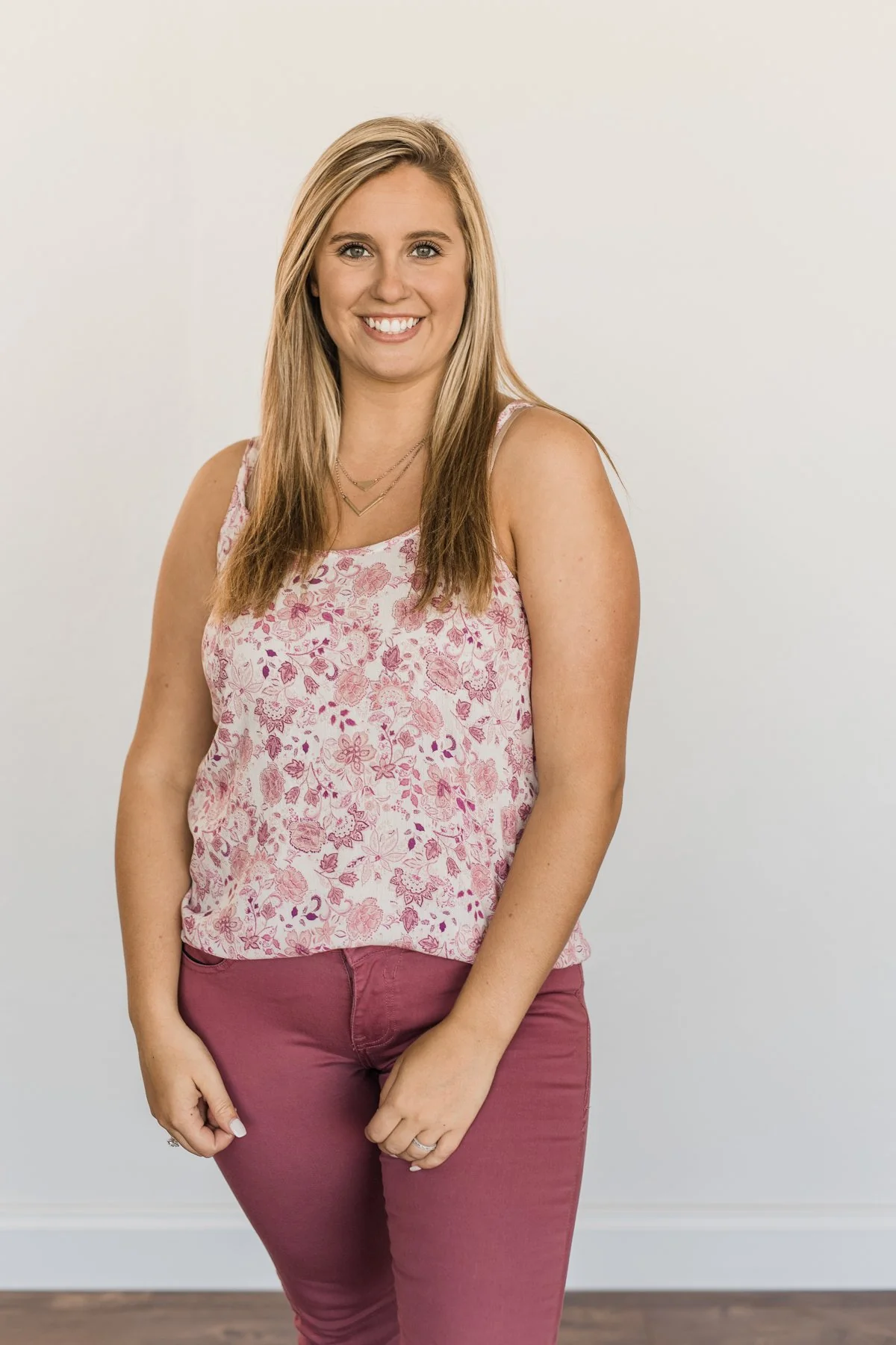 Little Things In Life Floral Tank Top- Shades Of Pink - Image 8