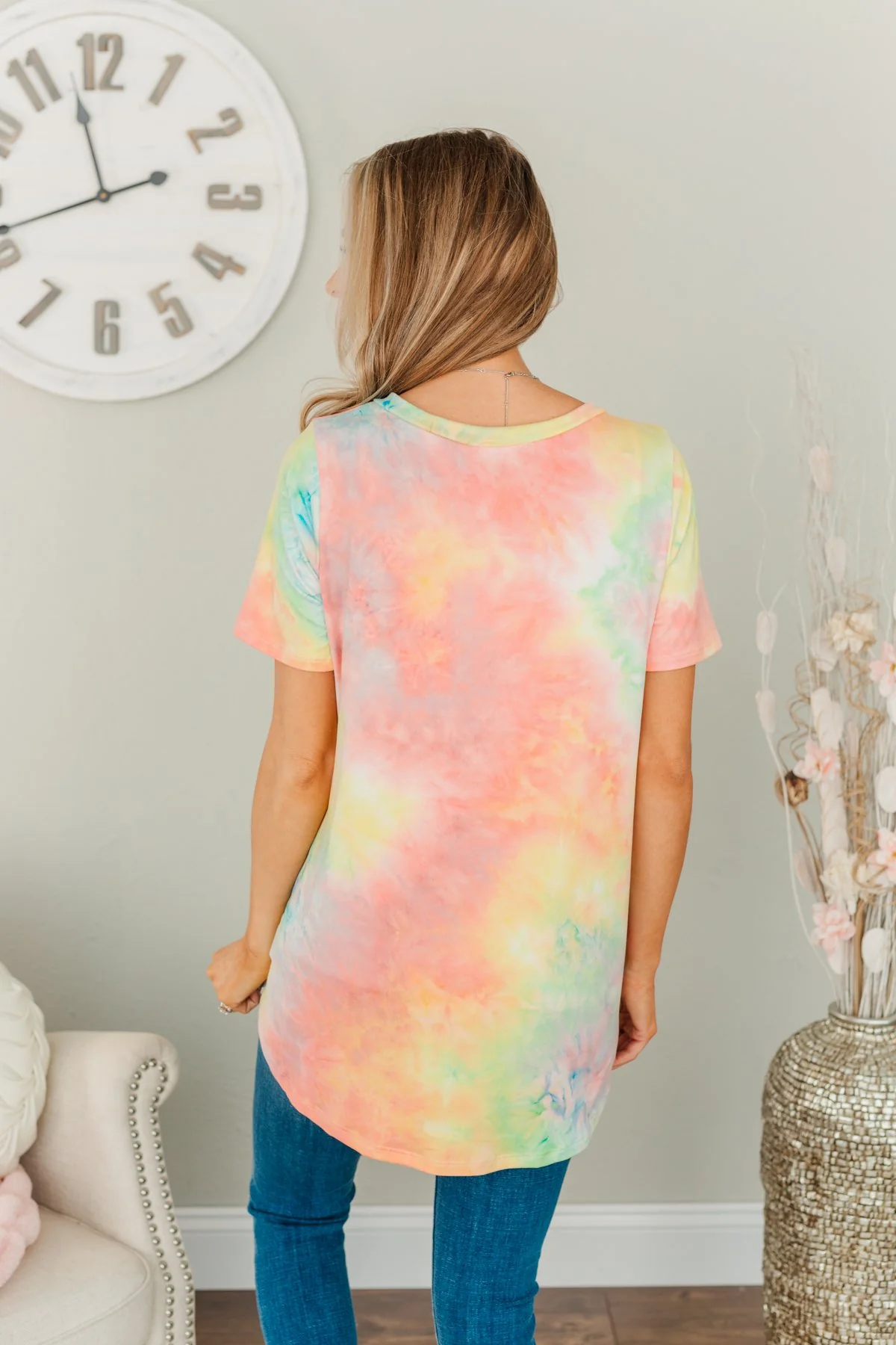 Live In The Moment Tie Dye Top- Multi-Color - Image 6