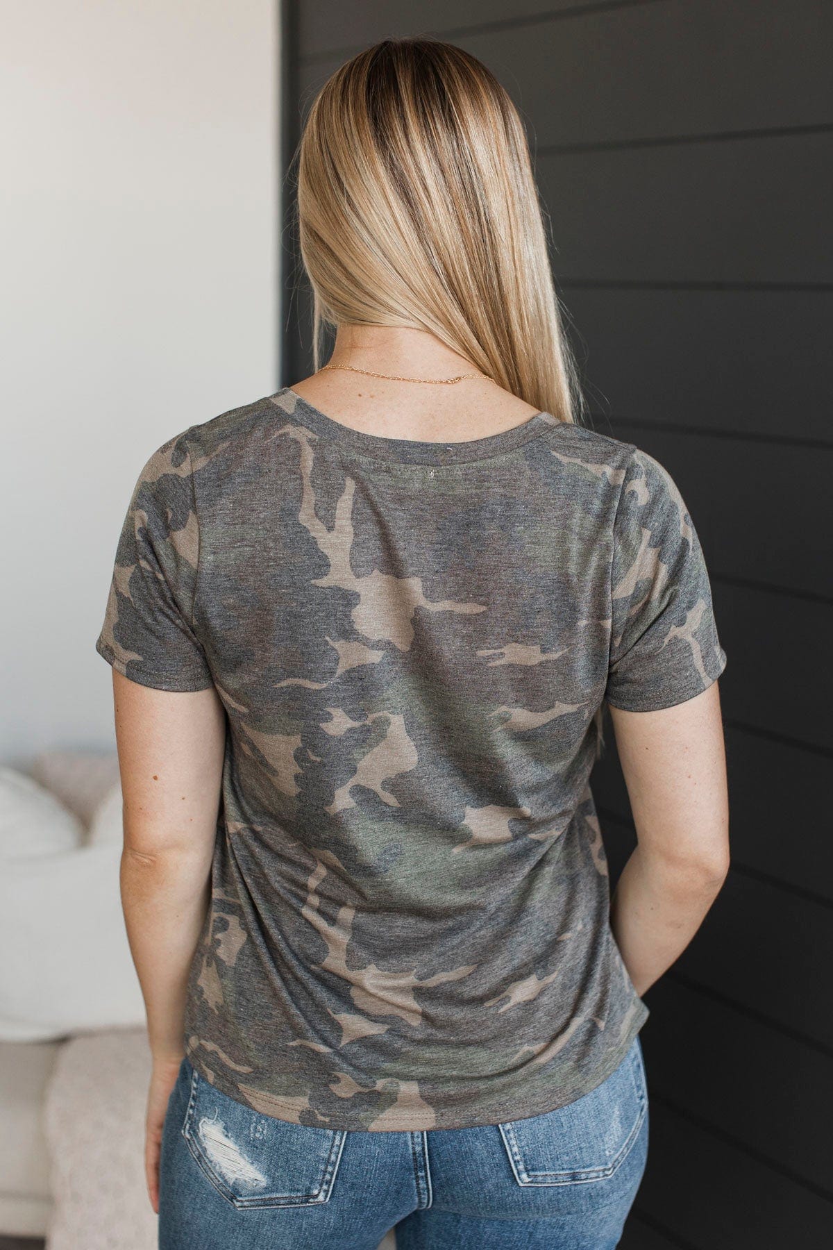 Living for Fun Short Sleeve Top- Camo - Image 6