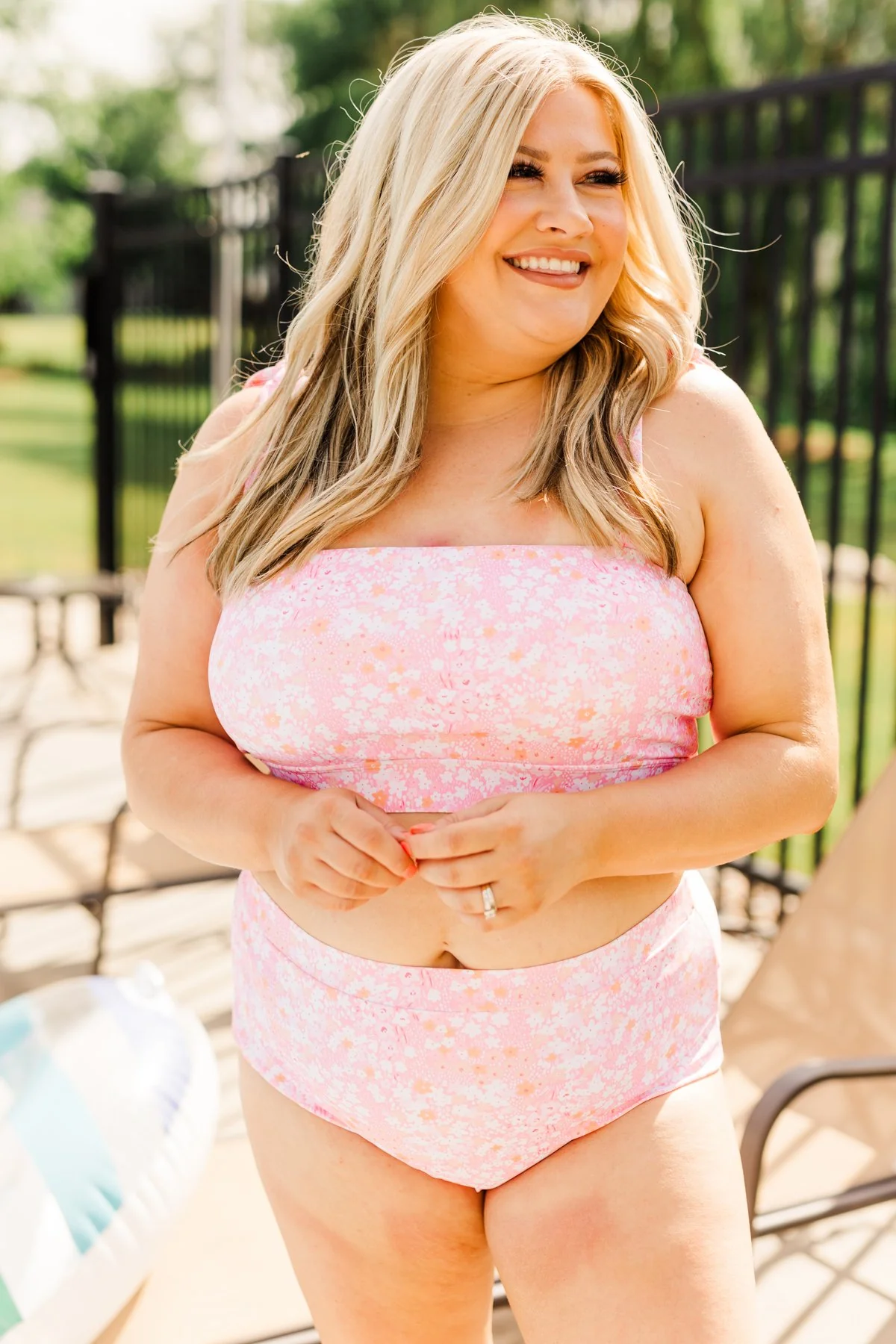 Living For Summer High-Rise Swim Bottoms- Pink - Image 4