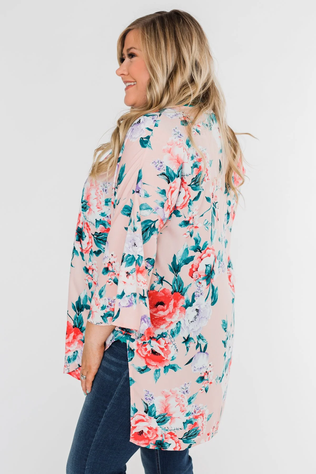 Living in Love Floral Kimono- Pink - Image 15
