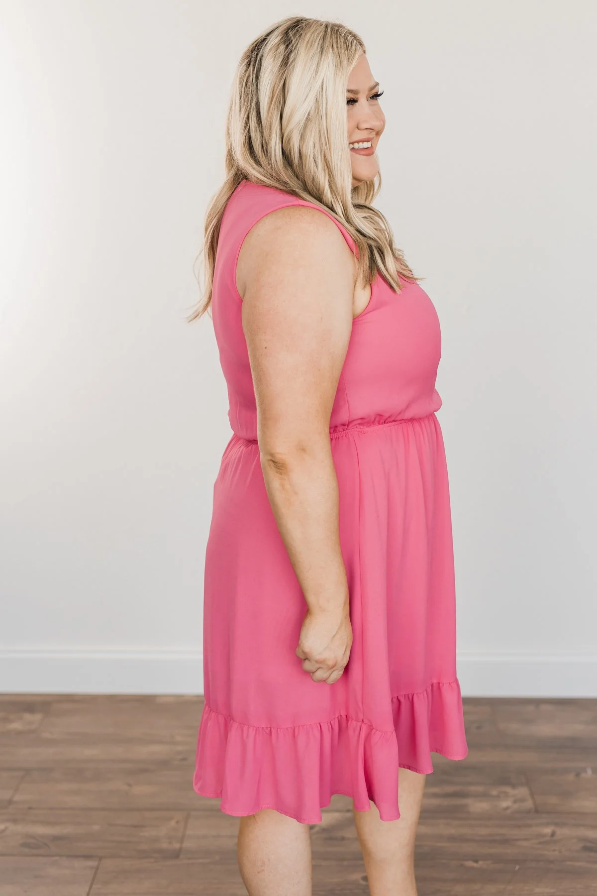 Living My Best Life Wrap Sleeveless Dress- Berry - Image 11