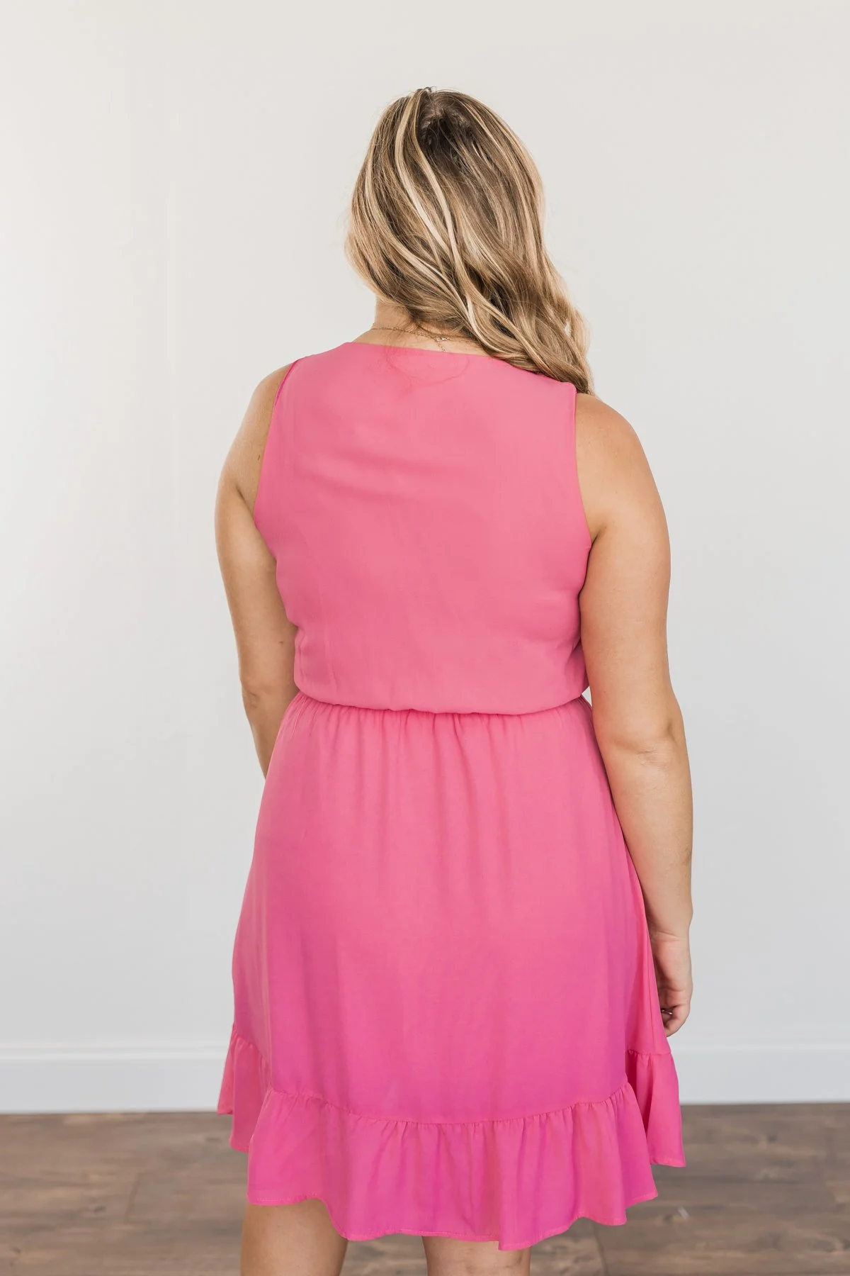 Living My Best Life Wrap Sleeveless Dress- Berry - Image 13