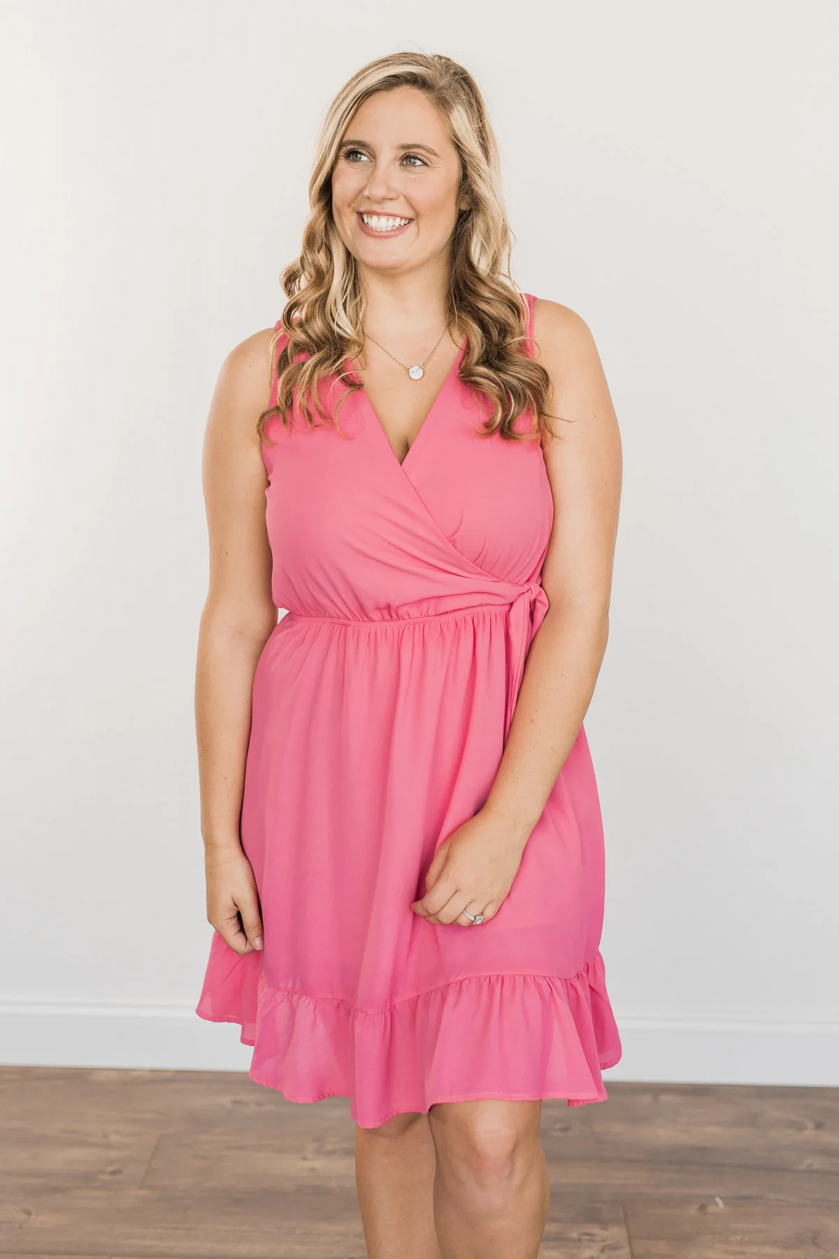Living My Best Life Wrap Sleeveless Dress- Berry - Image 8