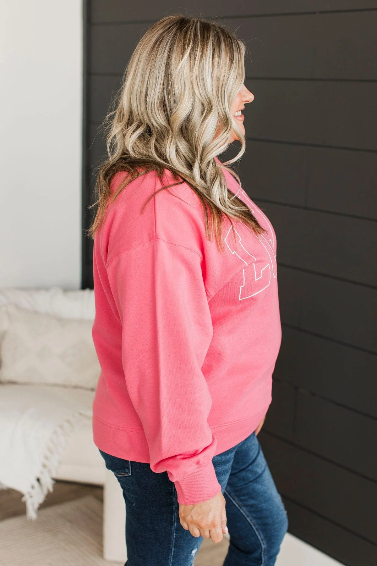 "Local" Crew Neck Pullover- Pink - Image 5
