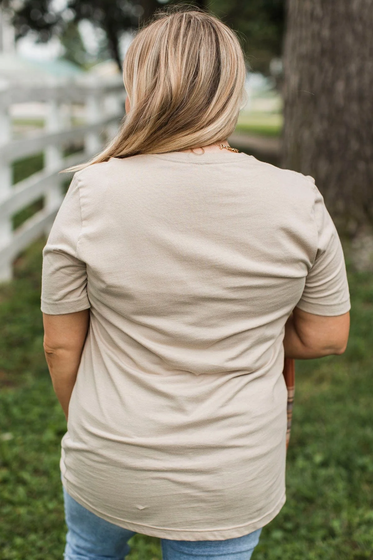 "Local Farm Fresh Pumpkin Patch" Graphic Tee- Tan - Image 4