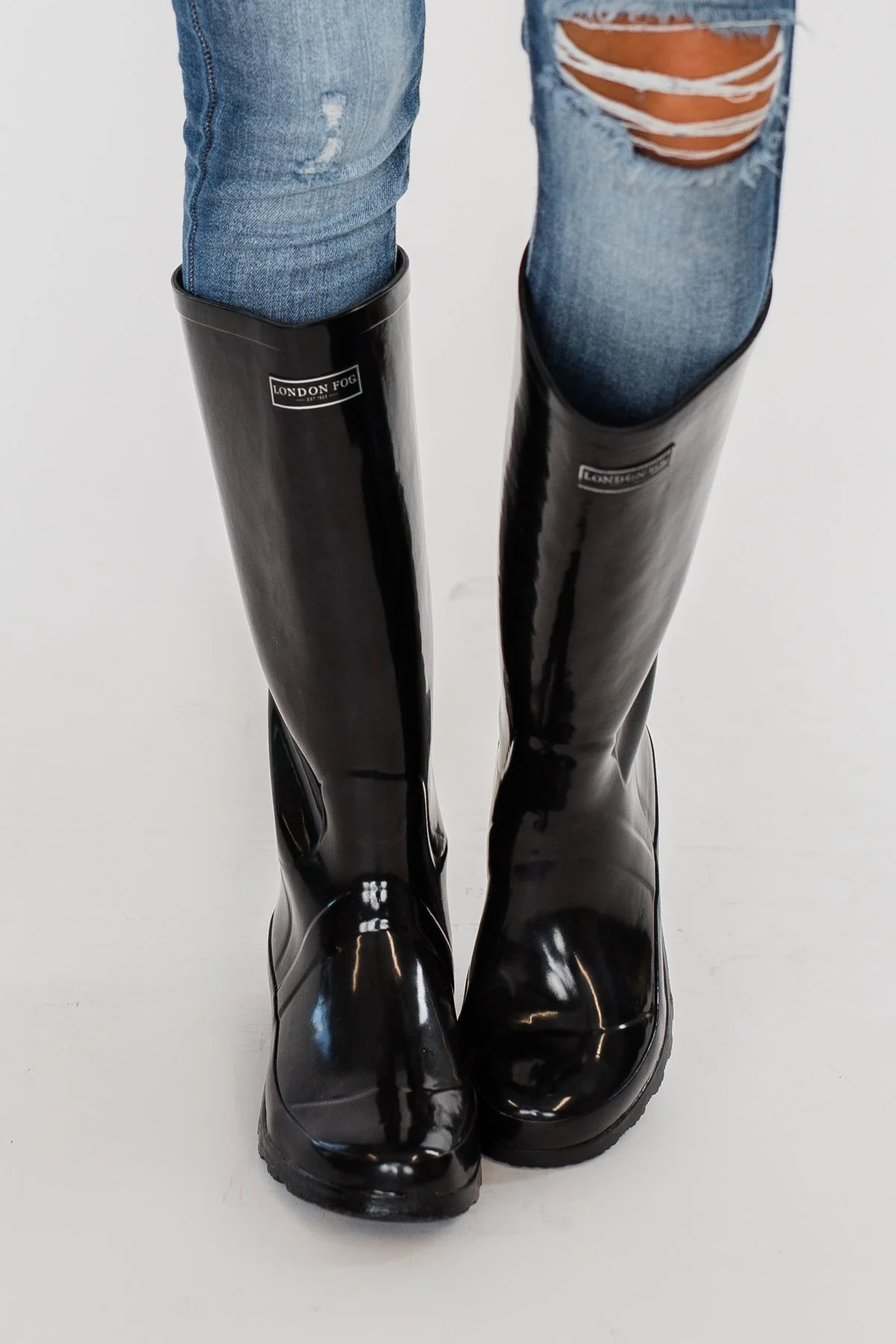 London Fog Thames Rain Boots- Black - Image 3