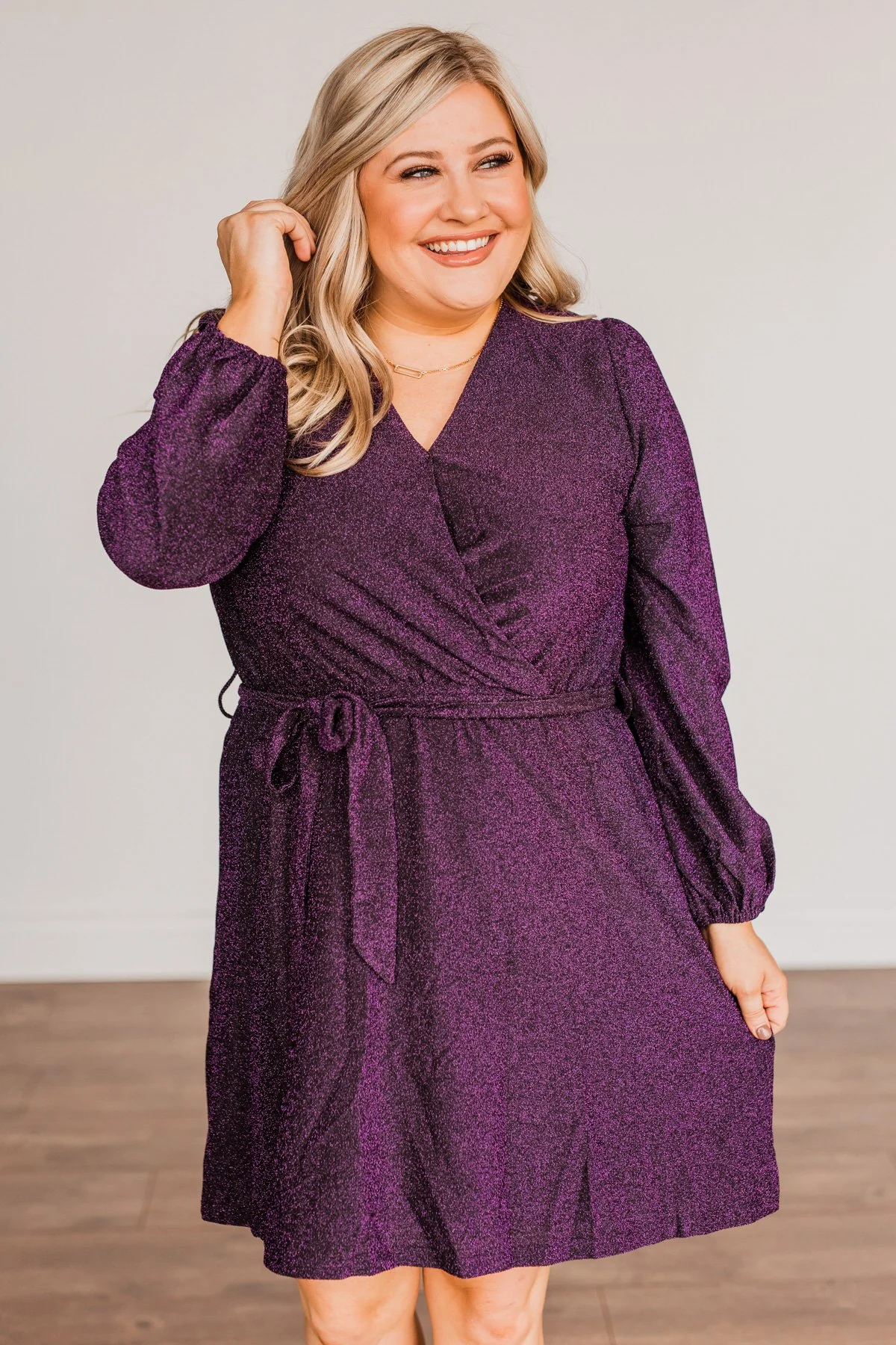 One Last Dance Long Sleeve Dress- Magenta - Image 11