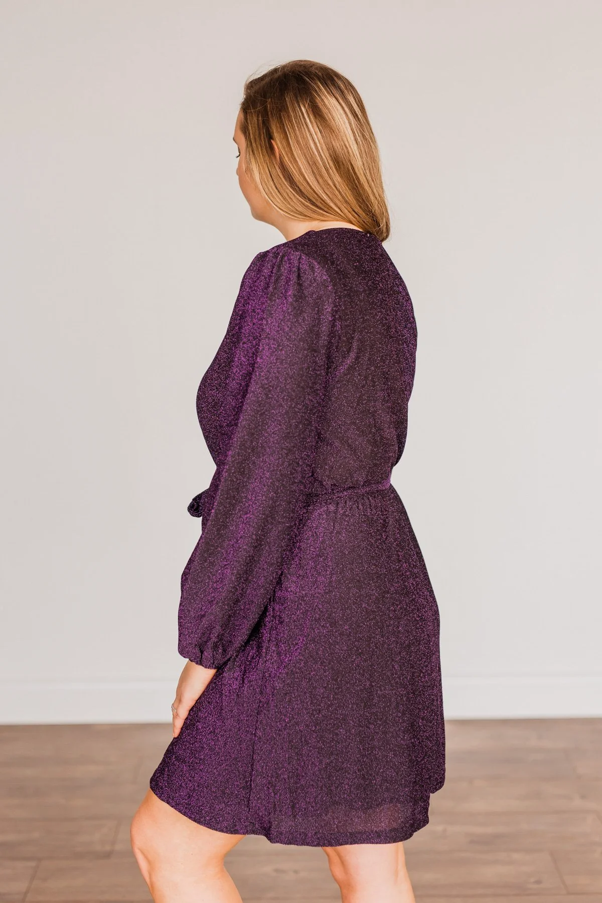 One Last Dance Long Sleeve Dress- Magenta - Image 12