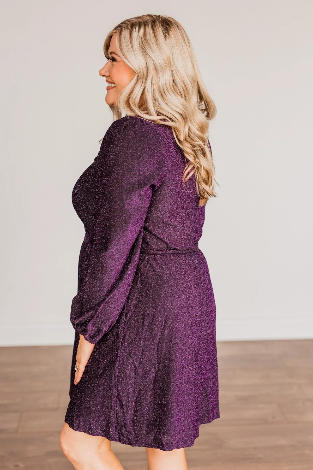 One Last Dance Long Sleeve Dress- Magenta - Image 13