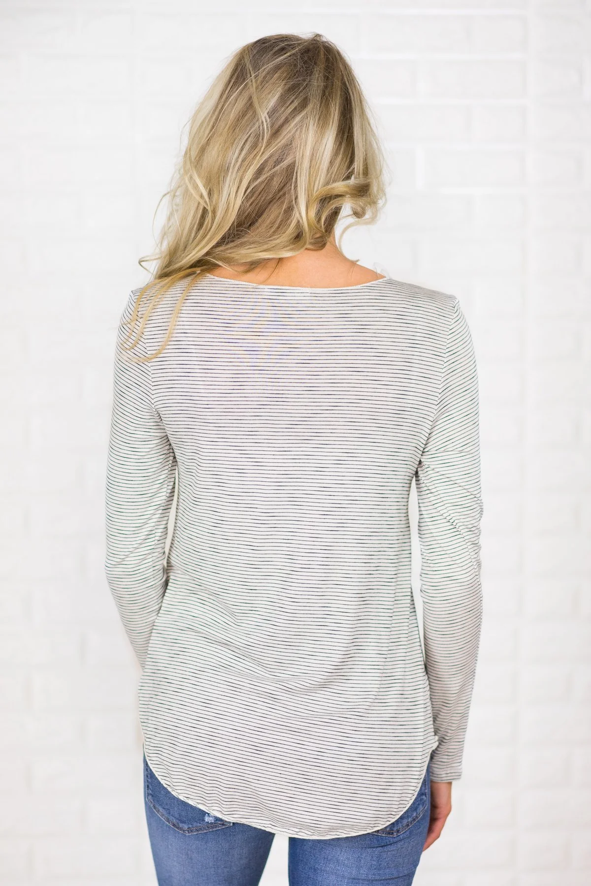 Long Sleeve Fit to Me Top ~ White - Image 4